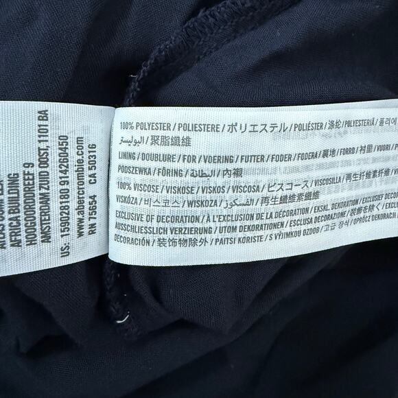 Abercrombie & Fitch Y2K Polka Dot Ruffle Babydoll Tank Dress Romantic Navy Sz L - Picture 6 of 6